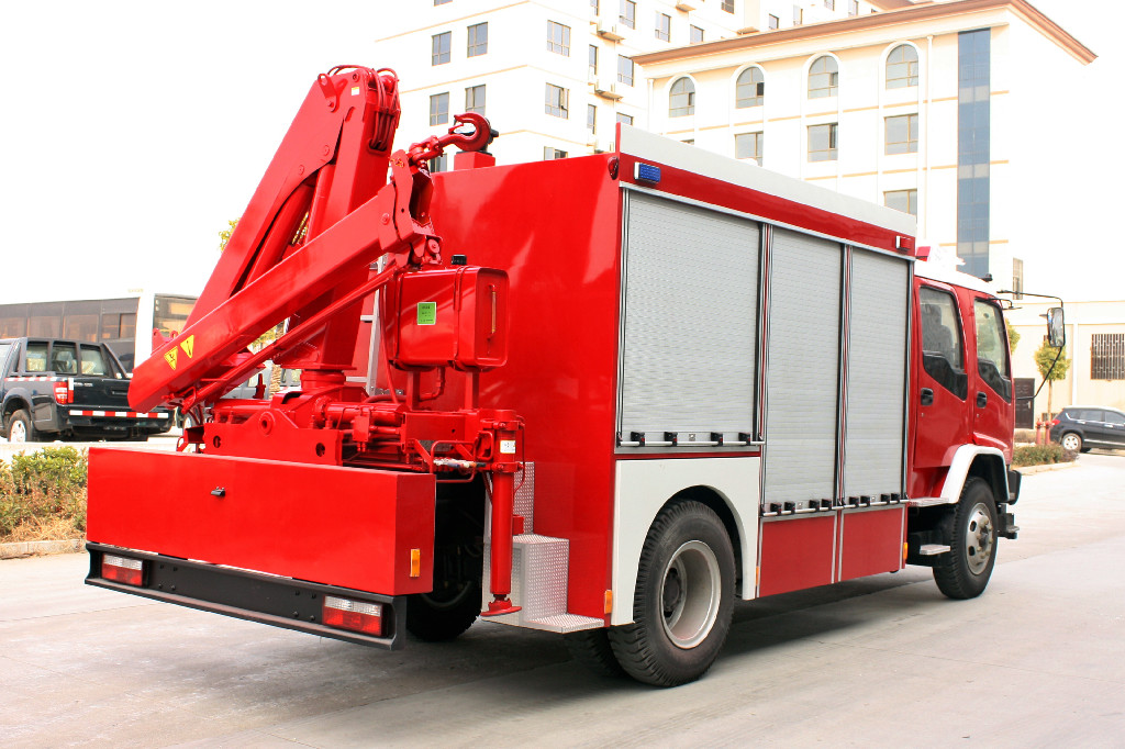 fire department rescue truck Isuzu