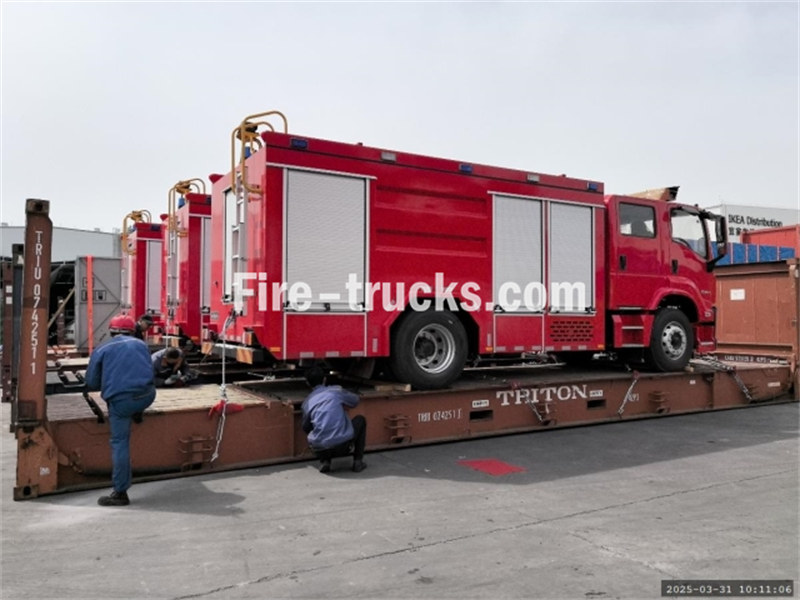 Isuzu GIGA fire fighting trucks shipping to Moldova Kishinev Isuzu GIGA fire fighting trucks shipping to Moldova Kishinev