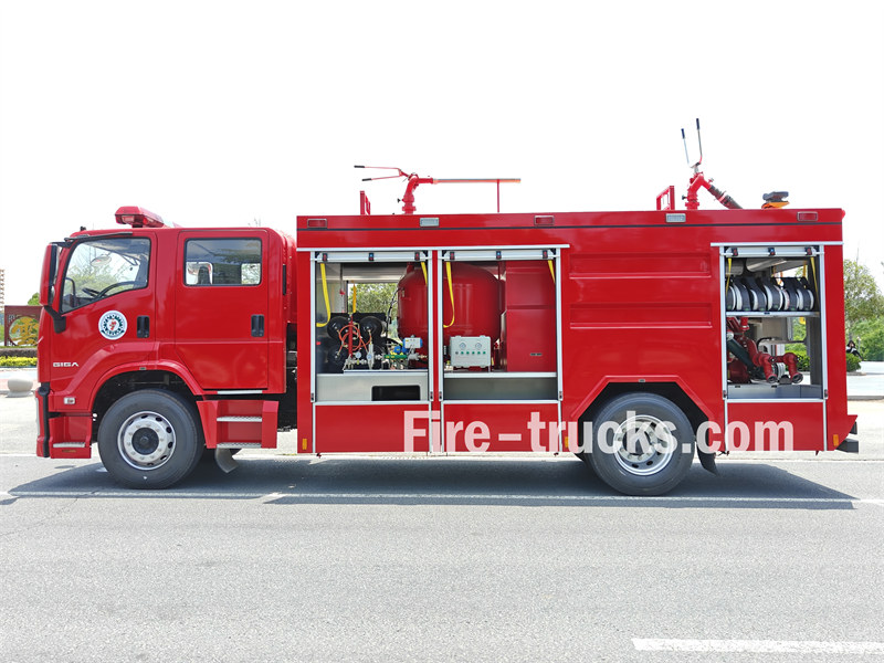 ISUZU 205HP powder fire fighting truck