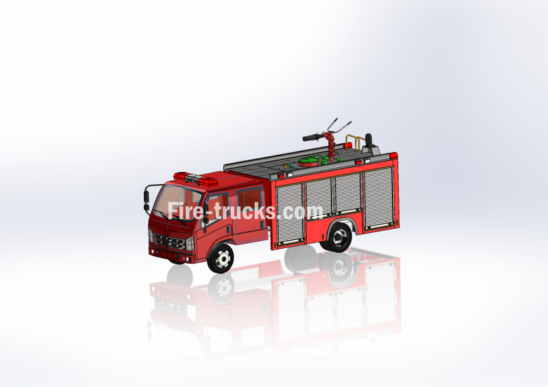 New ISUZU 2000L water foam fire fighting trucks technical drawing share