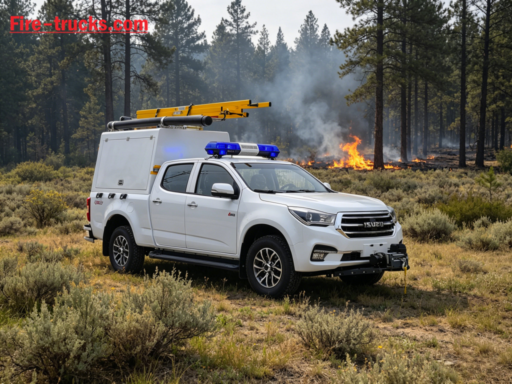 Moldova Emergency Isuzu fire service pickup drawing share