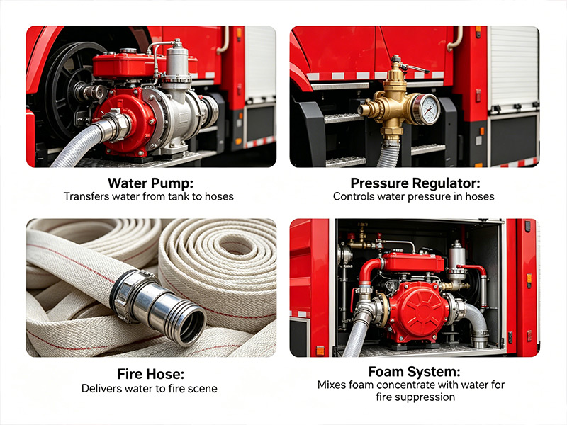 ISUZU water tender fire fighting vehicle for Albania