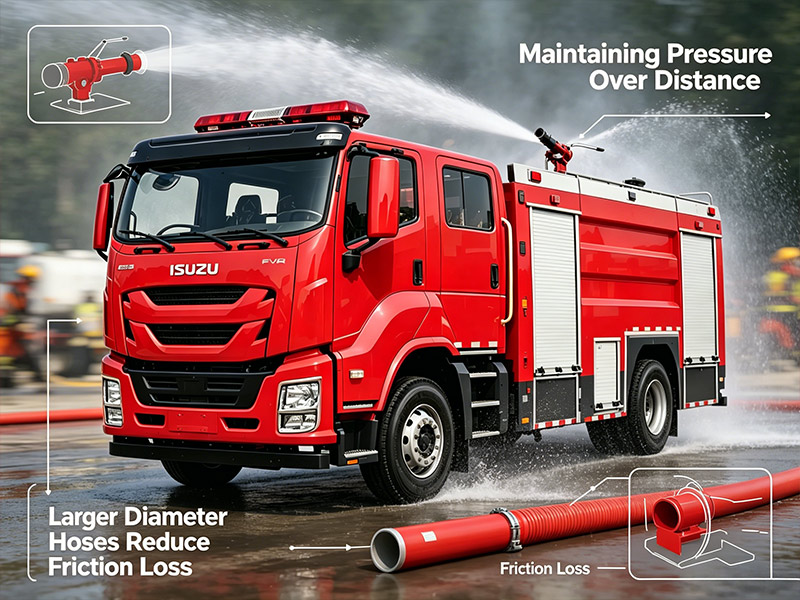 ISUZU industrial tanker fire truck for Togo