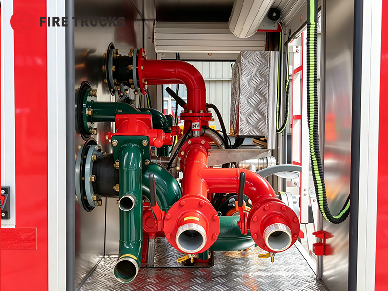 HOWO 4x2 water foam fire truck CB10/100-XZ fire pump Philippines Albania