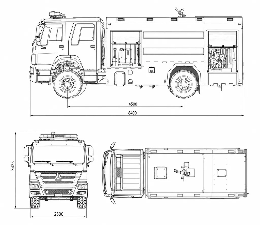 SITRAK HOWO 350 HP Wildland Foam Fire Engine for Mongolian Grassland Structure Drawing Cambodia SITRAK HOWO 350 HP Wildland Foam Fire Engine for Mongolian Grassland Structure Drawing Cambodia