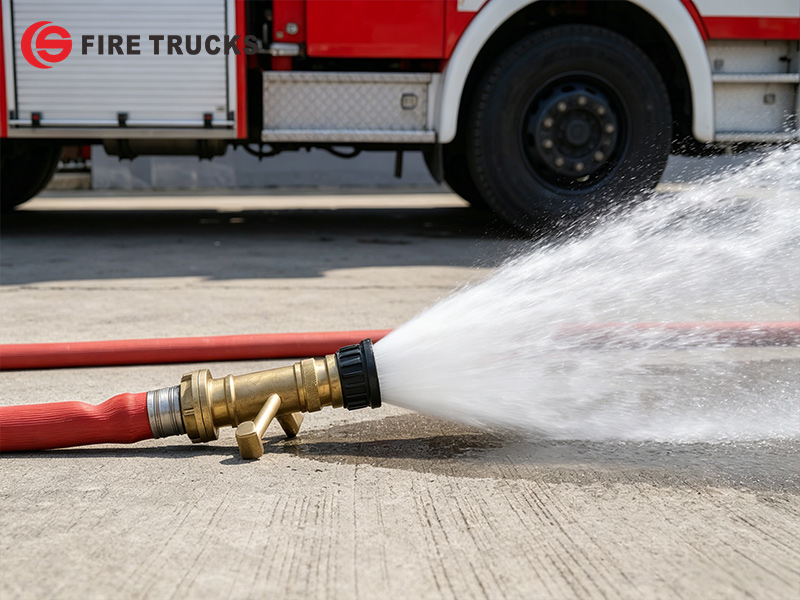 how hose length affects fire truck spray height