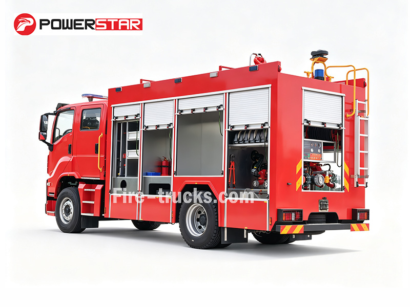 ISUZU GIGA 4x2 Official Water Foam Fire Truck for Albania Forest Fire Suppression