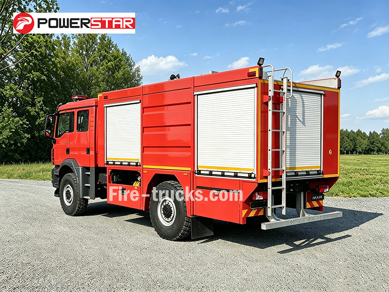 MAN TGM 4x4 Foam Monitor Fire Apparatus 5000L Water Foam with Remote Control for Liberia Oil Terminal Fire Emergency