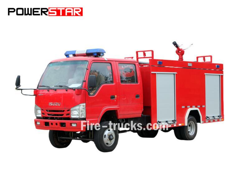 Isuzu NKR 4x4 3000L water fire truck