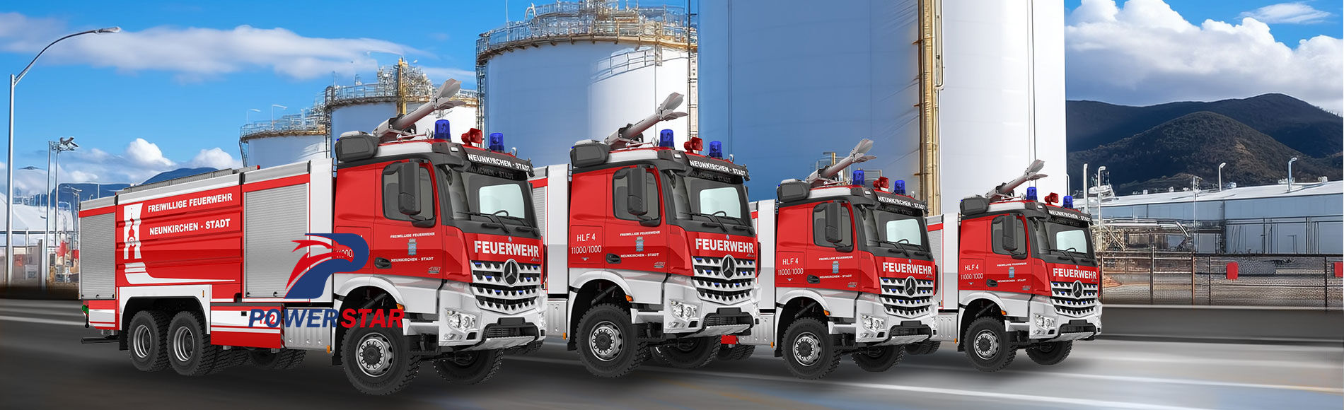 benz firefighting truck